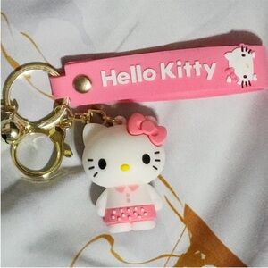 Hello Kitty Pink Sakura Keychain Charm New